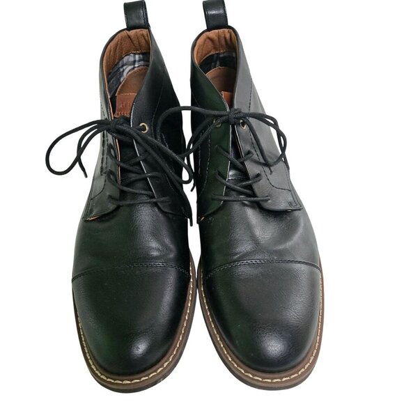 Tommy Hilfiger Gibby Cap Toe Black Leather Chukka Boots Size 11.5/45 - Picture 5 of 10